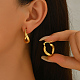 Серьги-кольца из нержавеющей стали с закрученным кольцом UC2770-2