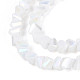 Гальванические непрозрачные стеклянные бусины GLAA-N022-4mm-03-3