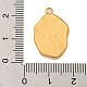 Подвески из нержавеющей стали 304 в форме ракушки STAS-Z081-02G-01-3