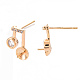 Серьги из латуни с микропейвом и прозрачным фианитом KK-T062-230G-NF-3
