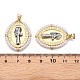 Подвески из латуни с имитацией жемчуга АБС KK-T070-16G-04-3