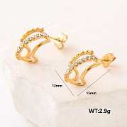 Серьги-гвоздики из нержавеющей стали MN2078-4