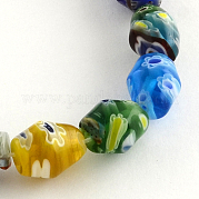 Bicone ручной Millefiori стеклянные бусины LK-R004-44