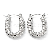 Овальные серьги-кольца из нержавеющей стали 304 EJEW-K243-13P