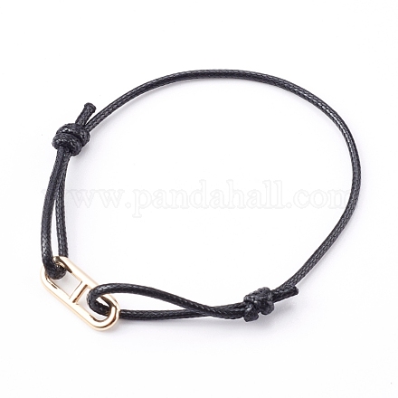 Корейские воском браслеты полиэфирным кордом BJEW-JB06003-01-1
