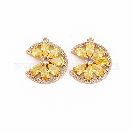 Латунные микро проложить кубического циркония подвески KK-S364-269B-1