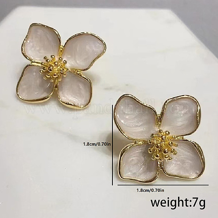 Модные серьги-гвоздики из цинкового сплава в форме цветка RP5978-1