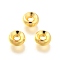 Brass Beads, Long-Lasting Plated, Cadmium Free & Lead Free, Flat Round, Golden, 6x2.8mm, Hole: 2mm