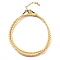 Polyester Cord Braided Necklace Makings, with Brass Findings, Stainless Steel Clasps, Long-Lasting Plated, Golden, Yellow, 18-3/4 inch(47.5cm)