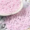 Glass Frosted Seed Beads, Peanut, Pink, 3.5~4x2~2.5x2~2.3mm, Hole: 0.8mm, about 8000pcs/pound