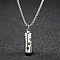 Non-Tarnish Stainless Steel Column Pendant Necklaces for Women, Urn Ashes Necklaces, Stainless Steel Color, no size