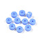 Opaque Solid Color Glass Beads, Flat Round, Cornflower Blue, 6~6.5x3mm, Hole: 1.2~1.6mm, , about 214pcs/50g