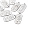 Non-Tarnish 304 Stainless Steel Pendants, Rectangle with Eye & Moon & Star Charm, Stainless Steel Color, 22.5x10.5x1.5mm, Hole: 2mm