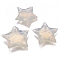 Opalite Beads, No Hole/Undrilled, Bumpy, Hammered Star, 27~33x28.5~35x6~7mm