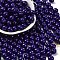 Opaque Colours Glass Seed Beads, Round, Midnight Blue, 8x7.5mm, Hole: 1.6mm, about 681pcs/pound