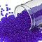 TOHO Round Seed Beads, Japanese Seed Beads, (8F) Transparent Frost Dark Sapphire, 11/0, 2.2mm, Hole: 0.8mm, about 5555pcs/50g