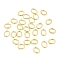 304 Stainless Steel Jump Rings, Closed Jump Rings, Oval, Real 18K Gold Plated, 4x5x0.8mm, Inner Diameter: 3x4mm