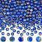 1 Box 3 Strands Blue Crackle Glass Beads 8mm Round Beads Bulk Smooth Transparent Cracked Small Ball Spacer Loose Bead for Jewelry Making Bracelets Necklaces Earrings Supplies DIY Crafting