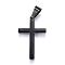 304 Stainless Steel Pendants, Cross, Gunmetal, 32x20x3mm, Hole: 4mm