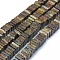 Natural Leopard Skin Jasper Beads Strands, Square Heishi Beads, 9~10.5x9~11x2~7mm, Hole: 1.2mm, about 114~121pcs/strand, 15.5~15.9 inch(39.5~40.5cm)