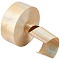 4.6~5M Laser Flat Imitation Leather Cord, Rainbow Color Cord for Clothes Decor, Gold, 30x0.8mm, about 4.6~5m/Roll