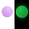 Luminous Food Grade Silicone Beads, DIY Necklaces Making, Round, Violet, 15mm