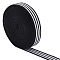 NBEADS 9.4 Yards(8.5m) Elastic Bands Spool, 2.5cm Wide Elastic Sewing Bands White Black Striped Bands Stretch Knitting Elastic Spool for Sewing Waistbands Pants Costumes DIY Projects