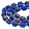 1 Strand Natural Lapis Lazuli Beads Strands, with Seed Beads, Faceted, Bicone, Double Terminated Point Prism Beads, 5~7x6mm, Hole: 0.8mm, about 48pcs/strand, 15.55 inch(39.5cm)