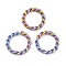 Aluminum Quick Link Connectors, Twisted Round Ring, Colorful, 24~24.5x3.5~4mm, Inner Diameter: 17~17.5mm