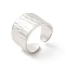 Non-Tarnish 304 Stainless Steel Textured Wide Open Cuff Ring for Women, Stainless Steel Color, US Size 6 3/4(17.2mm)