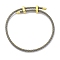 Adjustable Polyester Cord Braided Bracelets, Long-Lasting Plated, Slate Gray, Inner Diameter: 2-5/8~3-1/8 inch(6.7~7.8cm)