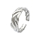 304 Stainless Steel Open Cuff Rings, Stainless Steel Color, Adjustable, 7mm