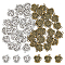 50Pcs 2 Colors Alloy Pendants, Teacup Charm, Mixed Color, 24x23x3mm, Hole: 3mm, 25pcs/color