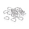 Tarnish Resistant 304 Stainless Steel D Rings, Buckle Clasps, For Webbing, Strapping Bags, Garment Accessories Findings, D Clasps, Stainless Steel Color, 12x15x1.5mm