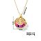 Vintage Sparkling Rhinestone Saint Pendant Necklaces, Brass Cable Chain Necklaces for Women, Golden, 15.75 inch(400mm)