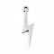 Non-Tarnish 201 Stainless Steel Pendants, Laser Cut, Lightning, Stainless Steel Color, 20x6.5x0.9mm, Hole: 1.6mm