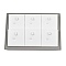 6-Slot PU Leather Pendant Organizer Display Trays, with MDF, Ractangle, White, 18x26x4.8cm