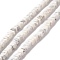 Natural Howlite Beads Strands, Cube, 6x6x1.5~3mm, Hole: 1.4mm, about 111pcs/strand, 15.16 inch(38.5cm)