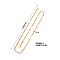 Stainless Steel Rope Chain Necklaces for Trendy Street Style Fashion, Golden, 16.93 inch(43cm)