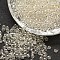 6/0 Transparent Glass Round Seed Beads, Grade A, Silver Lined, Clear, 3.6~4.0mm, Hole: 1.2mm, about 5000pcs/pound