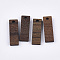 Walnut Wood Pendants, Rectangle, Saddle Brown, 20x6.5x2.5~3mm, Hole: 1.8mm