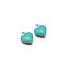 Stainless Steel Charms, with Enamel, Stainless Steel Color, Heart Charm, Turquoise, 8x9mm, Hole: 1.2mm