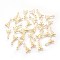304 Stainless Steel Charms, Eiffel Tower, Golden, 12x7x1.2mm, Hole: 1mm