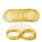 Steel Memory Wire, Round, for Wrap Bracelets Making, Real 18K Gold Plated, 22 Gauge, 0.6mm, 60mm inner diameter