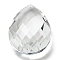 Transparent Glass Pendants, Faceted, Teardrop, for Chandelier Crystal Hanging Pendants, Clear, 87.5x58x23.5mm, Hole: 2mm