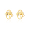 Sweet Stainless Steel Flat Planet Earrings for Daily Wear, Women's Fashion.