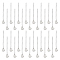 40Pcs 304 Stainless Steel Curb Chain Extender, End Chains with Heart Chain Tabs, Stainless Steel Color, 60mm