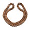 Electroplated Natural Lava Rock Beads Strands, Heart, Copper Plated, 6x6.5x2.5mm, Hole: 1mm, about 74pcs/strand, 15.75''~16.14''(40~41cm)