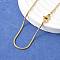Ion Plating(IP) 304 Stainless Steel Snake Chains Necklaces, with Lobster Clasps, Golden, 23.7 inch(60.2cm), 1.2mm