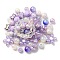 Acrylic Beads, Mixed Shapes, Purple, 8~51x8~51x6~27.5mm, Hole: 1.8~3.8mm, about 163pcs/350g, 350g/bag